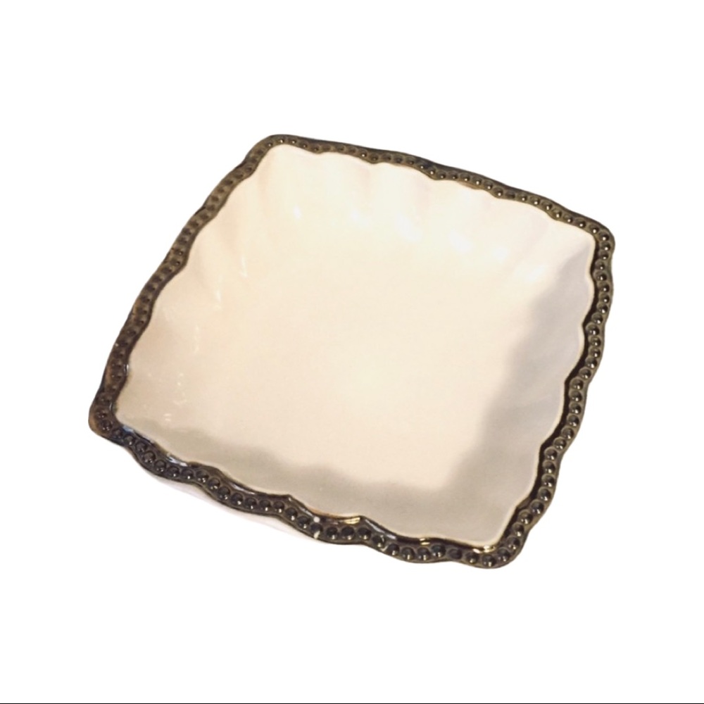 Roscher Ivory Hobnail Stoneware Collection Bowl